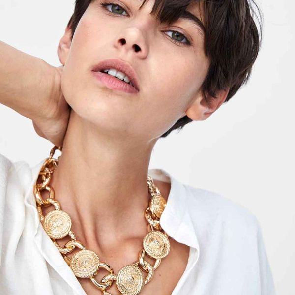 2020metal badges statement necklace women gold color chain circles choker necklace maxi jewelry bijoux christmas, Silver
2020metal badges statement necklace women gold color chain circles choker necklace maxi jewelry bijoux christmas, Silver