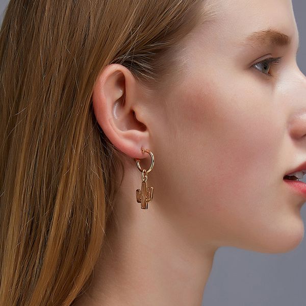 new mini plant cacus hoop earrings for women female cute geometric circle earrings jewelry punk party earing gift e707, Golden;silver
new mini plant cacus hoop earrings for women female cute geometric circle earrings jewelry punk party earing gift e707, Golden;silver