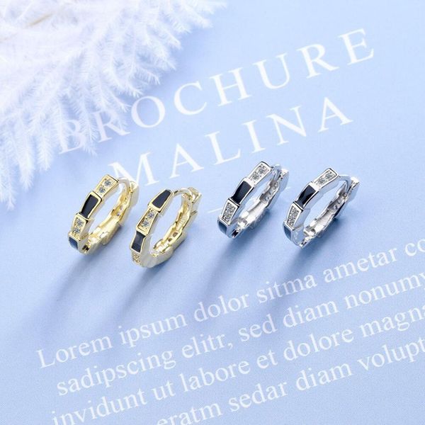 kofsac new chic 925 sterling silver earring for women jewelry trendy zircon white black geometric earring lady party accessories, Golden;silver 
kofsac new chic 925 sterling silver earring for women jewelry trendy zircon white black geometric earring lady party accessories, Golden;silver