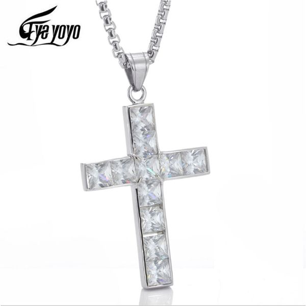 eyeyoyo hiphop statement cross pendant necklace men bling crystal jewelry long chain cz cruz necklaces, Silver
eyeyoyo hiphop statement cross pendant necklace men bling crystal jewelry long chain cz cruz necklaces, Silver