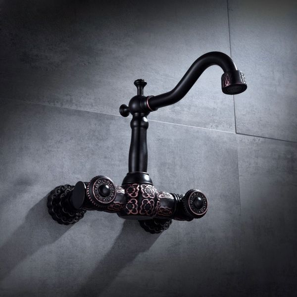 basin faucets bathroom basin mixer black oil brass carved kitchen faucet swivel wall mounted dual handle and cold mixer taps
basin faucets bathroom basin mixer black oil brass carved kitchen faucet swivel wall mounted dual handle and cold mixer taps