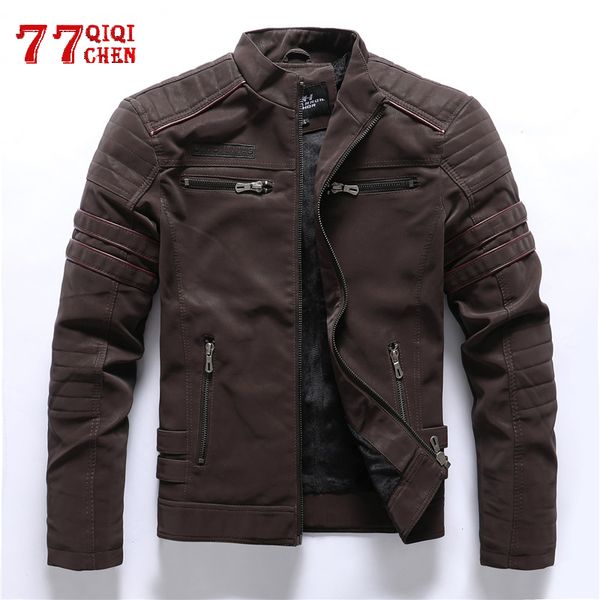 men's fur & faux leather jacket men winter fleece warm motorcycle windbreaker pu jackets male multi-pocket embroidery, Black
men's fur & faux leather jacket men winter fleece warm motorcycle windbreaker pu jackets male multi-pocket embroidery, Black