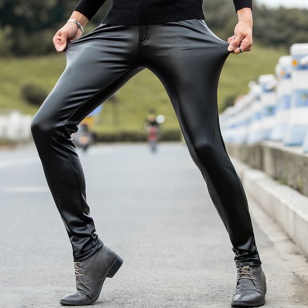 men's pants 2021 autumn of cultivate one's morality play high fashionable young tight leather and feet locomotive pu, Black
men's pants 2021 autumn of cultivate one's morality play high fashionable young tight leather and feet locomotive pu, Black