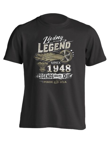 2019 fashion living legend 70th birthday gift shirt for those born in 1948 tee shirt