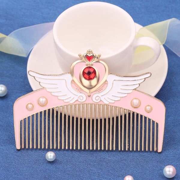 magic card sakura comb sailor moon hair brush comb wing heart crown wedding headhair with crystal, Silver
magic card sakura comb sailor moon hair brush comb wing heart crown wedding headhair with crystal, Silver