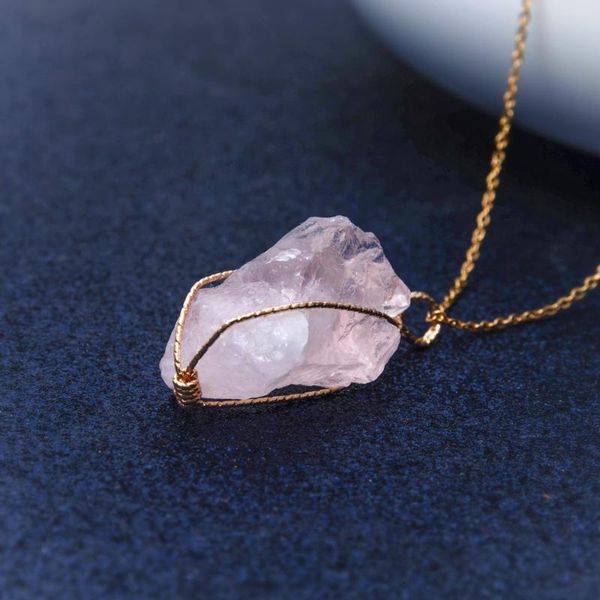1pc handmade twining irregular natural stone pendant purple crystal pink quartz crystal pendant necklace for women, Silver
1pc handmade twining irregular natural stone pendant purple crystal pink quartz crystal pendant necklace for women, Silver