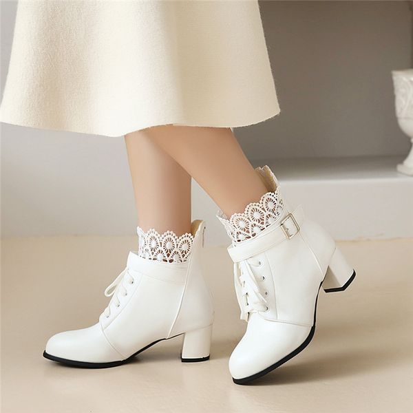 yqbtdl 2020 cross tied lace ruffle ankle black white boots women block high heel princess cute lolita shoes autumn winter bootie
yqbtdl 2020 cross tied lace ruffle ankle black white boots women block high heel princess cute lolita shoes autumn winter bootie