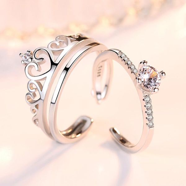new arrivals fashion crown cubic zirconia 925 sterling silver lovers couple wedding rings jewelry for women finger open ring, Golden;silver
new arrivals fashion crown cubic zirconia 925 sterling silver lovers couple wedding rings jewelry for women finger open ring, Golden;silver