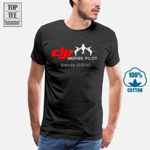 men t shirt fashion dji inspire pilot custom men's black t shirt tee summer t shirt