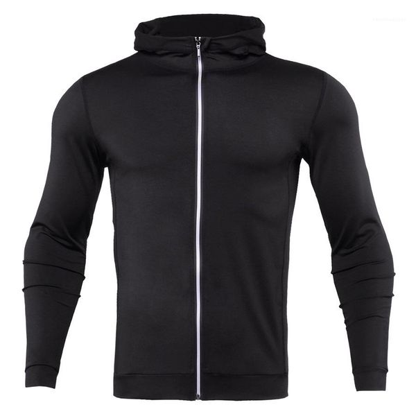 running sport hooded male outerwear zipper fly mens coats fitness mens designer quick dry stand neck, Black;brown
running sport hooded male outerwear zipper fly mens coats fitness mens designer quick dry stand neck, Black;brown