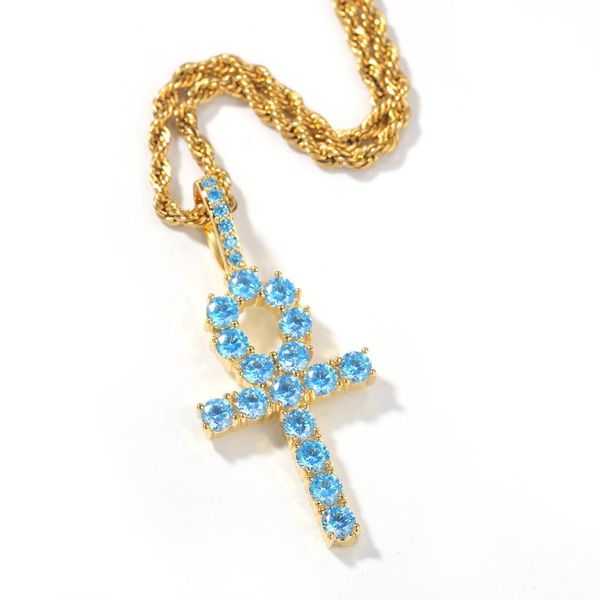 2020 new hip hop anha cross pendant explosion model necklace copper setting cz stones for men and women charms necklace jewelry, Silver
2020 new hip hop anha cross pendant explosion model necklace copper setting cz stones for men and women charms necklace jewelry, Silver
