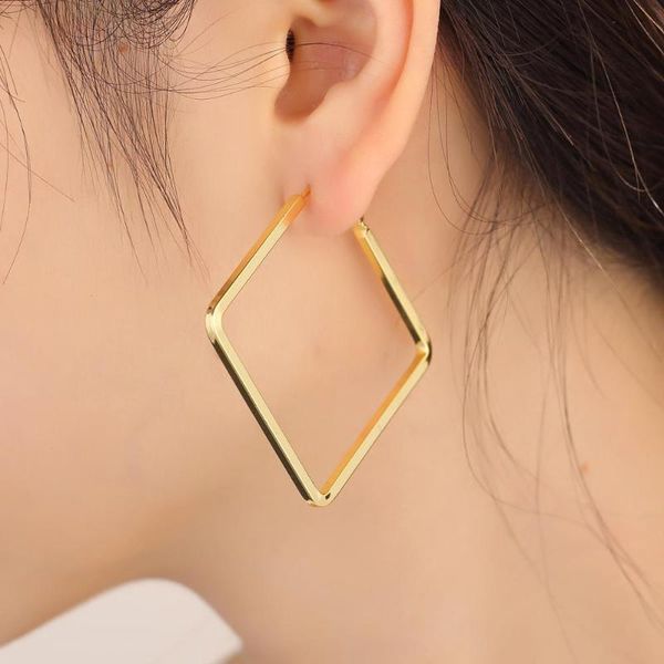 hoop & huggie vintage trendy geometry square statement earrings fashion jewelry stud for women gift, Golden;silver 
hoop & huggie vintage trendy geometry square statement earrings fashion jewelry stud for women gift, Golden;silver