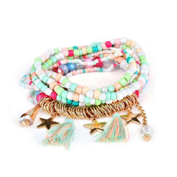 fashion ethnic boho multilayer tassel bead bracelet bangle trendy party gift, Golden;silver
fashion ethnic boho multilayer tassel bead bracelet bangle trendy party gift, Golden;silver
