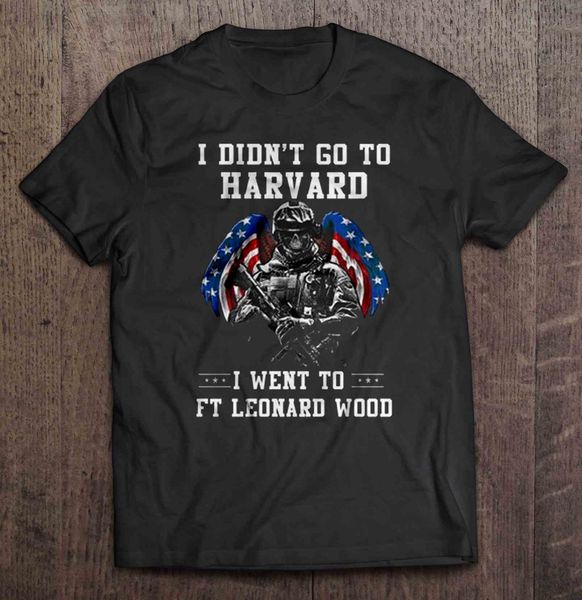 men t shirt i didn t go to harvard i went to ft leonard wood-u.s. army women t-shirt
men t shirt i didn t go to harvard i went to ft leonard wood-u.s. army women t-shirt