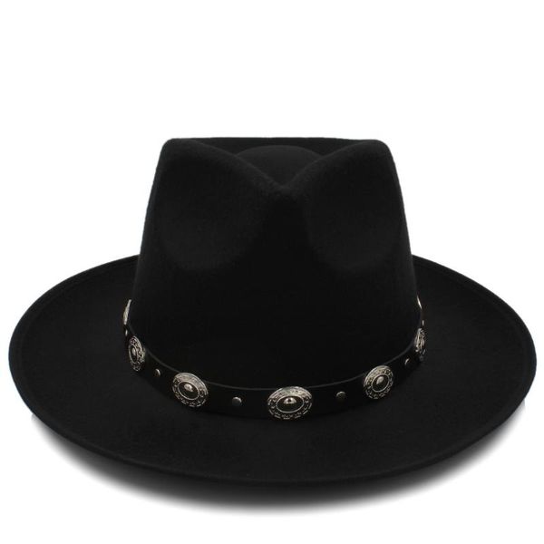 women men felt fedora hat with wide brim jazz hat gentleman sombrero panama dad punk belt size 58cm, Blue;gray
women men felt fedora hat with wide brim jazz hat gentleman sombrero panama dad punk belt size 58cm, Blue;gray