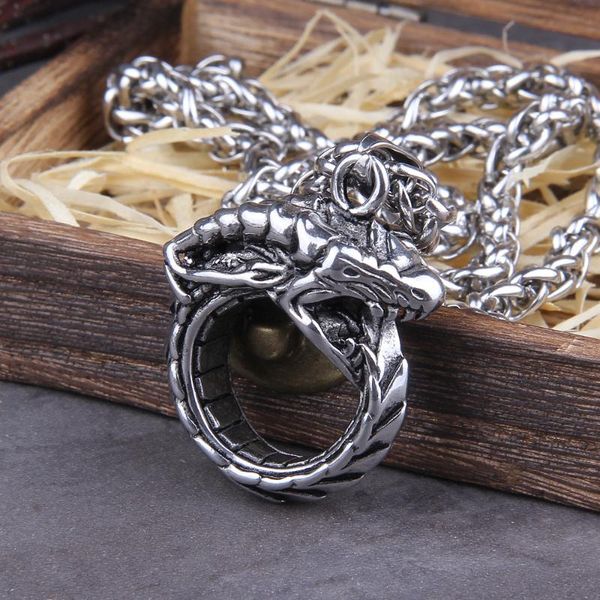 dropshipping stainless steel punk style stainless steel huge ouroboros snake chain pendant necklace for men male fashion jewelry, Silver
dropshipping stainless steel punk style stainless steel huge ouroboros snake chain pendant necklace for men male fashion jewelry, Silver