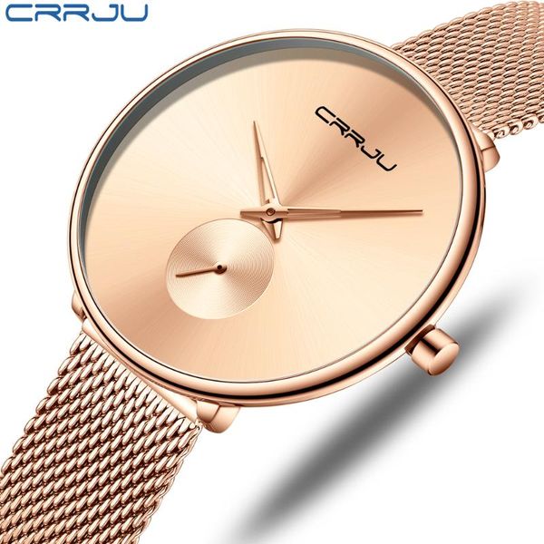 crrju women's watches simple fashion rose gold bracelet ladies watch women watches clock montre femme, Slivery;brown
crrju women's watches simple fashion rose gold bracelet ladies watch women watches clock montre femme, Slivery;brown