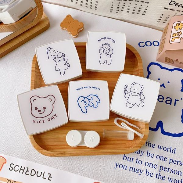 cartoon contact lens cases with mirror women girls outdoor travel container case square portable cute contact lens box kit, Silver
cartoon contact lens cases with mirror women girls outdoor travel container case square portable cute contact lens box kit, Silver