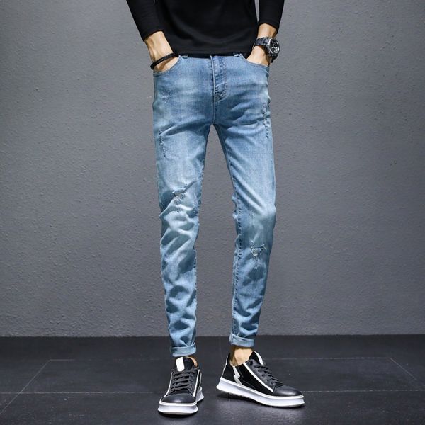 high-end jeans men autumn blue slim straight brand denim pants casual fashion men's trousers full length cowboys man homme jean
high-end jeans men autumn blue slim straight brand denim pants casual fashion men's trousers full length cowboys man homme jean