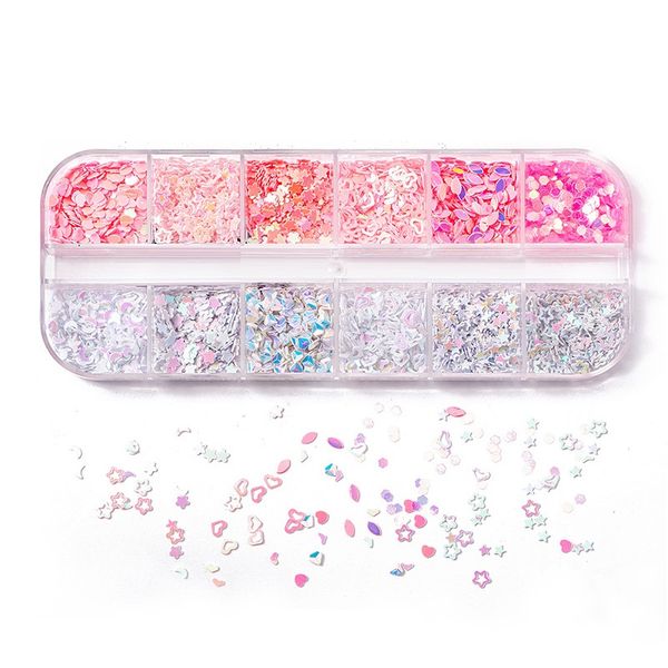 nail glitter 1 case holographic sequins love star pink white art nails paillette holo flakes decoration manicure diy accessories, Silver;gold
nail glitter 1 case holographic sequins love star pink white art nails paillette holo flakes decoration manicure diy accessories, Silver;gold