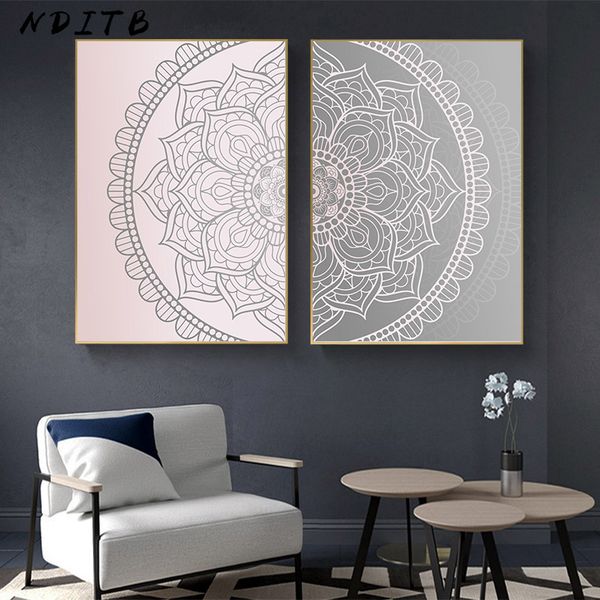 pink gray mandala abstract canvas poster boho wall art geometric print painting decorative picture modern living room decoration
pink gray mandala abstract canvas poster boho wall art geometric print painting decorative picture modern living room decoration