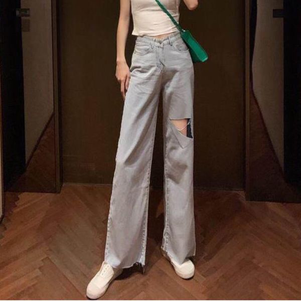 women's jeans ripped demin pants women destroyed high waist loose comfortable for plus size casual straigh, Blue
women's jeans ripped demin pants women destroyed high waist loose comfortable for plus size casual straigh, Blue