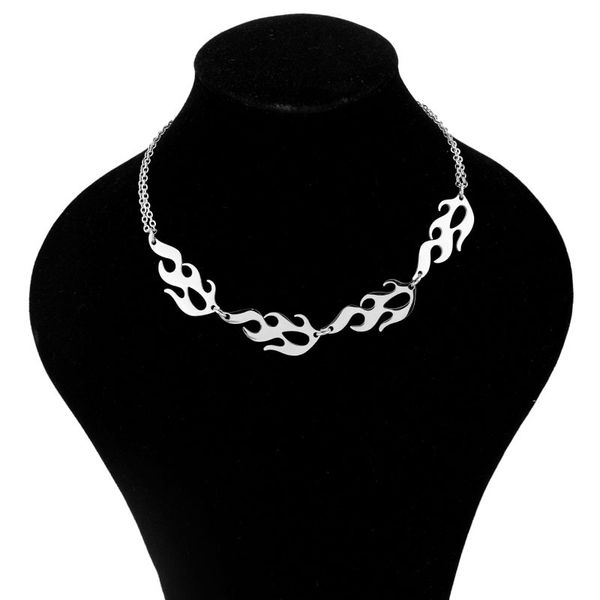 harajuku style punk hip hop flame choker necklace chain fashion necklaces adjustable for men women party streetwear jewelry, Silver
harajuku style punk hip hop flame choker necklace chain fashion necklaces adjustable for men women party streetwear jewelry, Silver