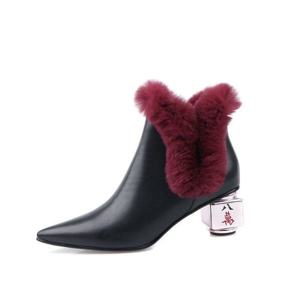 real leather women boots strage high heels ankle boots 2020 new poined toe woman winter shoes woman large size 34-43, Black
real leather women boots strage high heels ankle boots 2020 new poined toe woman winter shoes woman large size 34-43, Black