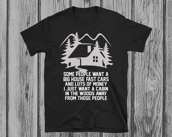cabin in the woods camping shirt introvert loner outdoors short-sleeve t-shirt