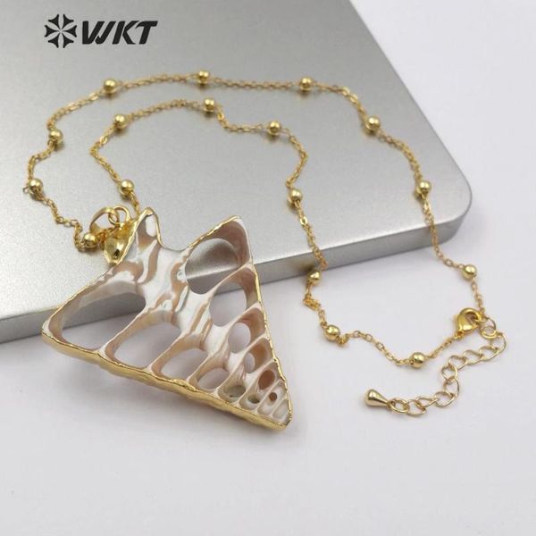 wt-jn093 slice trumpet shell necklace triangle shape sea shell necklace full gold or gold trim pendant summer jewelry, Silver
wt-jn093 slice trumpet shell necklace triangle shape sea shell necklace full gold or gold trim pendant summer jewelry, Silver