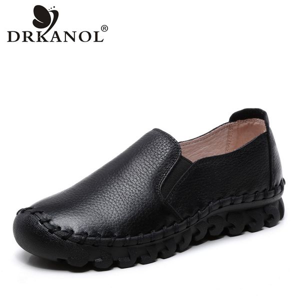 drkanol spring women flat shoes cow genuine leather slip on loafers handmade sewing flats soft comfortable women casual shoes, Black
drkanol spring women flat shoes cow genuine leather slip on loafers handmade sewing flats soft comfortable women casual shoes, Black