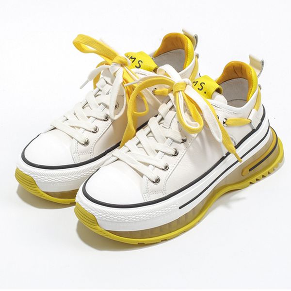 air outsole leather women sneakers platform fashion flats lace up shoes for woman casual tenis white sneakers round toe shoes, Black
air outsole leather women sneakers platform fashion flats lace up shoes for woman casual tenis white sneakers round toe shoes, Black
