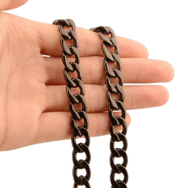 granny chic polished men's necklace stainless steel 9mm black cuban curb cube link chain men's women's necklace 16-32'&#, Silver
granny chic polished men's necklace stainless steel 9mm black cuban curb cube link chain men's women's necklace 16-32'&#, Silver