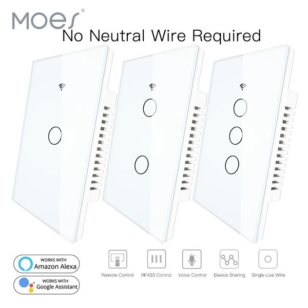 rf433 wifi smart wall touch switch no neutral wire needed smart single wire wall switch work with alexa google home 170-250v
rf433 wifi smart wall touch switch no neutral wire needed smart single wire wall switch work with alexa google home 170-250v
