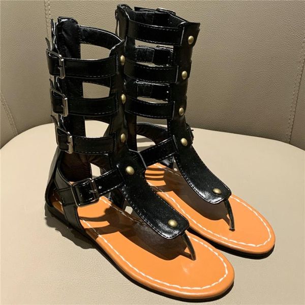 us size 4-us12 women buckle strappy roman gladiator thong sandals female summer platform flat heel oxfords rivets casual shoes, Black 
us size 4-us12 women buckle strappy roman gladiator thong sandals female summer platform flat heel oxfords rivets casual shoes, Black