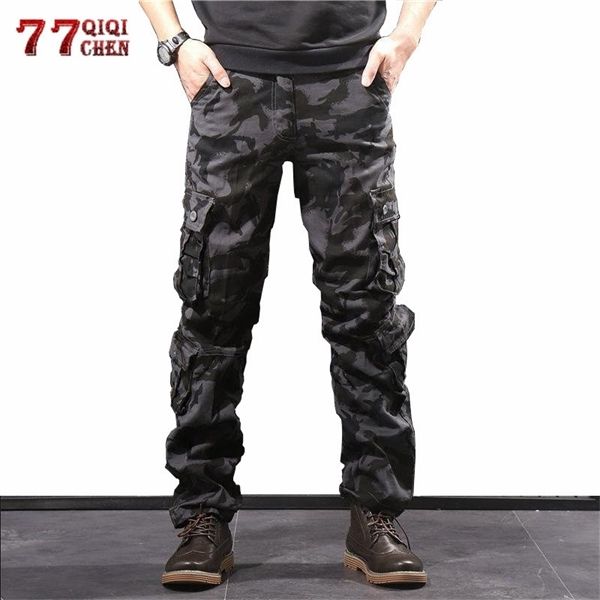 men's camouflage pants cotton military cargo camo pants multi pocket hip hop joggers streetwear overalls army combat trousers 44, Black
men's camouflage pants cotton military cargo camo pants multi pocket hip hop joggers streetwear overalls army combat trousers 44, Black