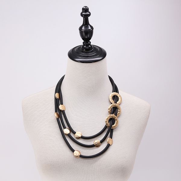 fashion women gold black silicone rubber layered big chunky statement boho necklace collar mujer colar feminino ketting jewelry, Golden;silver
fashion women gold black silicone rubber layered big chunky statement boho necklace collar mujer colar feminino ketting jewelry, Golden;silver