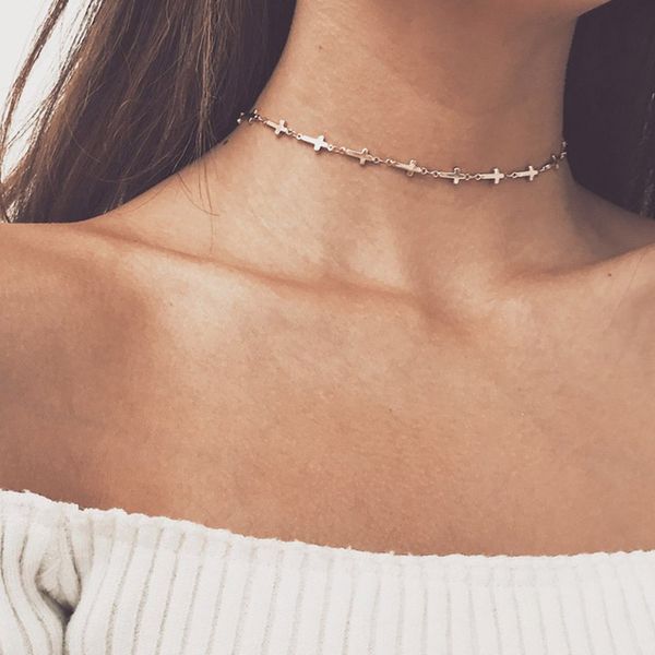 pendant necklaces korea creative design choker necklace female cross chain for women girls 2021 fashion jewelry ln620, Silver
pendant necklaces korea creative design choker necklace female cross chain for women girls 2021 fashion jewelry ln620, Silver