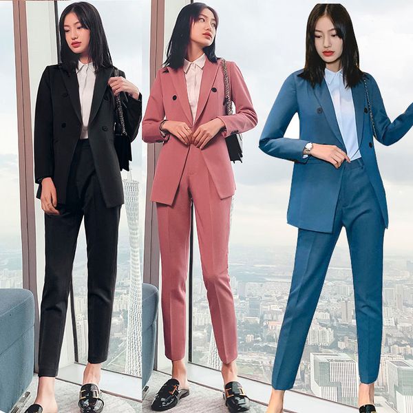 women blazer suit set 2 piece fashion loose jacket pencil pant formal wear for office work ladies black suit, White
women blazer suit set 2 piece fashion loose jacket pencil pant formal wear for office work ladies black suit, White