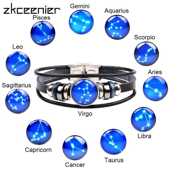 tennis genuine leather handmade twelve constellations couple bracelet for women men jewelry gifts, Golden;silver
tennis genuine leather handmade twelve constellations couple bracelet for women men jewelry gifts, Golden;silver