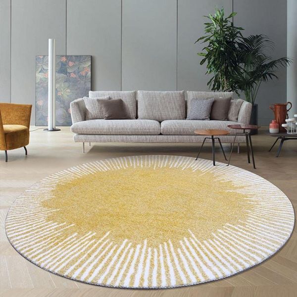 carpets post modern yellow color round shaped geometric living room rug, big size nordic style home decoration weaved bedside carpet
carpets post modern yellow color round shaped geometric living room rug, big size nordic style home decoration weaved bedside carpet