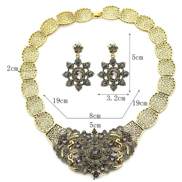 ashion jewelry sets sunspice-ms luxury indian gray crystal flower bridal wedding jewelry sets antique gold color turkey women drop23, Silver
ashion jewelry sets sunspice-ms luxury indian gray crystal flower bridal wedding jewelry sets antique gold color turkey women drop23, Silver
