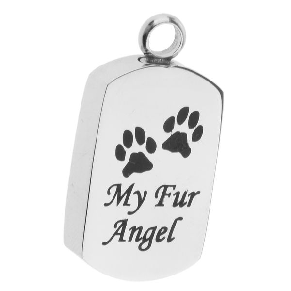 waterproof stainless steel dog tag pendant urn memorial my angel paw pattern, Silver
waterproof stainless steel dog tag pendant urn memorial my angel paw pattern, Silver
