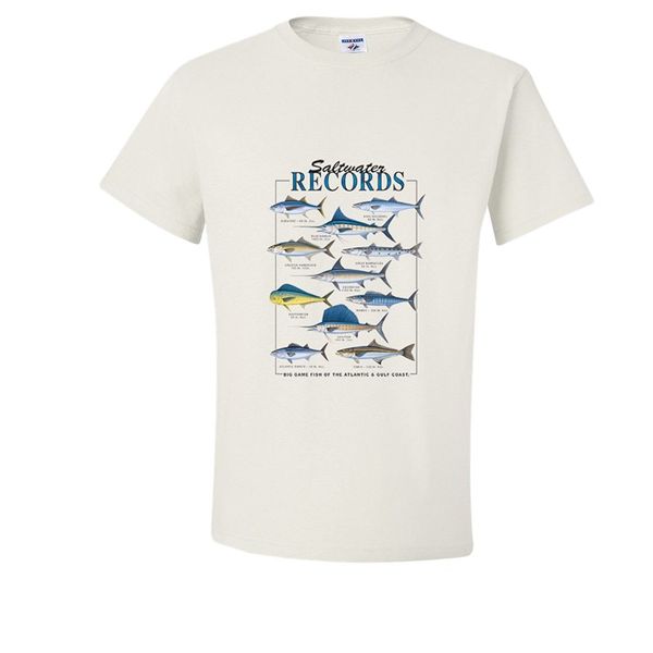 2019 new fashion tee shirt casual saltwater fishings records fish catch t-shirt