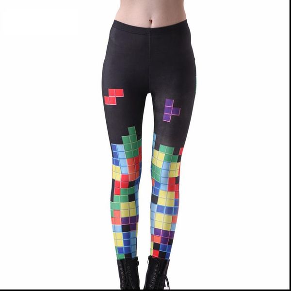 new arrival wholesale women leggings for women colorful tetris digital printing elasticity sale pants, Black
new arrival wholesale women leggings for women colorful tetris digital printing elasticity sale pants, Black