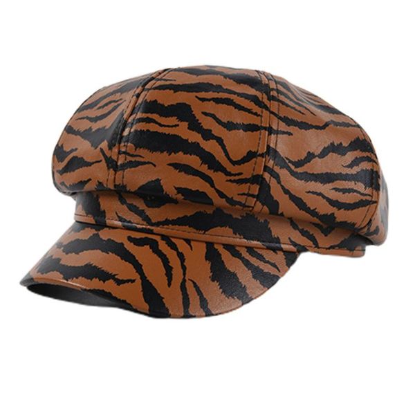 berets 2021 women faux leather 8 panels ivy beret cap vintage zebra striped animal patterns leisure octagonal painter sboy hat, Blue;gray
berets 2021 women faux leather 8 panels ivy beret cap vintage zebra striped animal patterns leisure octagonal painter sboy hat, Blue;gray