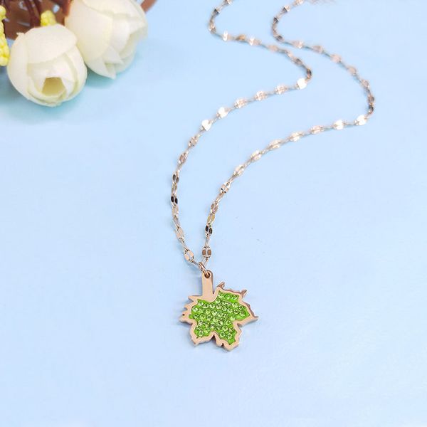 pendant necklaces korean rose gold titanium small fresh green pendants for women cute exquisite leaves girl, Silver
pendant necklaces korean rose gold titanium small fresh green pendants for women cute exquisite leaves girl, Silver