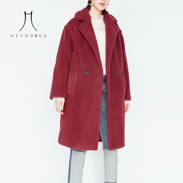 heydress women winter faux fur warm long coat vintage long sleeve female thick teddy bear coat casual loose pocket lady outwears, Black
heydress women winter faux fur warm long coat vintage long sleeve female thick teddy bear coat casual loose pocket lady outwears, Black