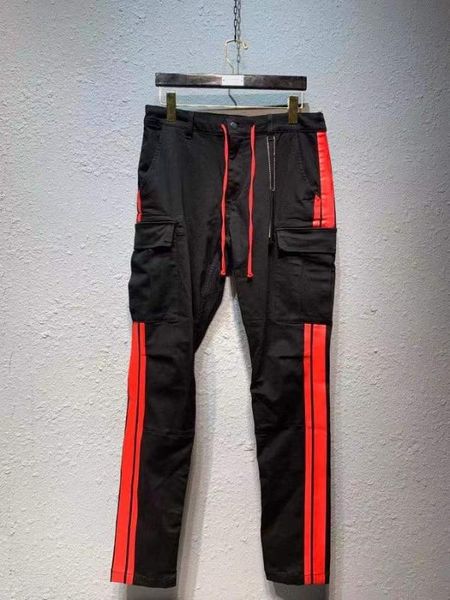 men side red stripe track cargo jeans, Blue
men side red stripe track cargo jeans, Blue