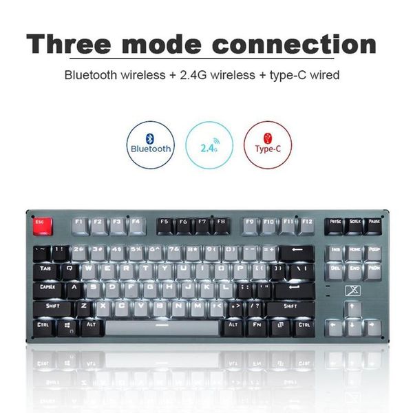 три режима подключения gaming mechanical тип клавиатуры проводная-с bluetooth 2.4g беспроводная аккумуляторная клавиатура для портативных пк
три режима подключения gaming mechanical тип клавиатуры проводная-с bluetooth 2.4g беспроводная аккумуляторная клавиатура для портативных пк